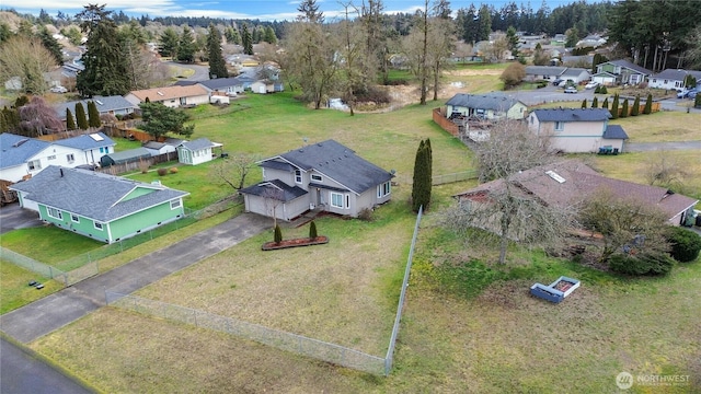 drone / aerial view featuring a residential view