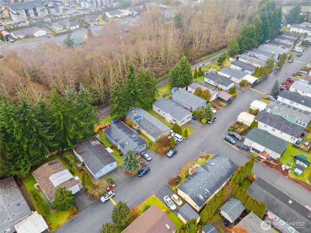 drone / aerial view with a residential view