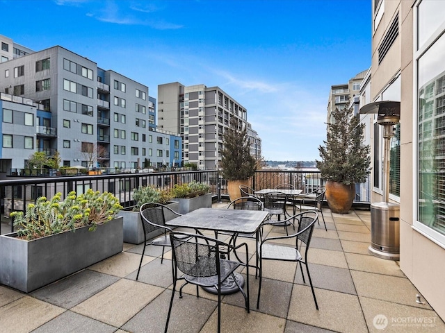 view of patio with outdoor dining area