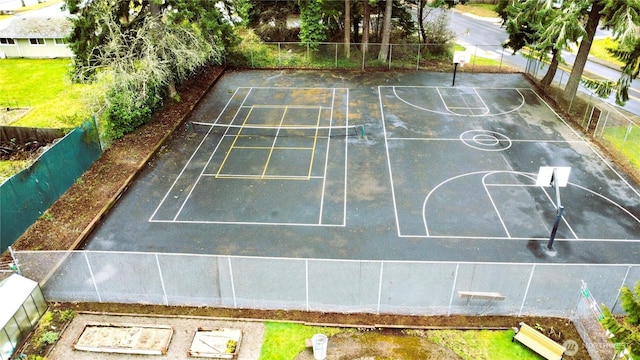 view of sport court with community basketball court