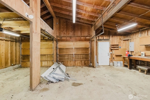 garage featuring electric panel