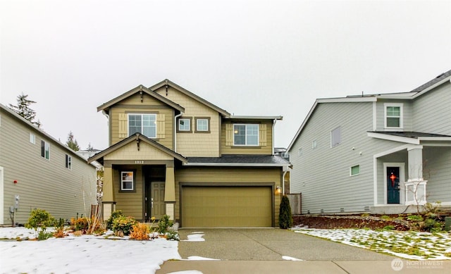 craftsman house featuring driveway and an attached garage