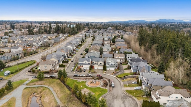 bird's eye view with a residential view