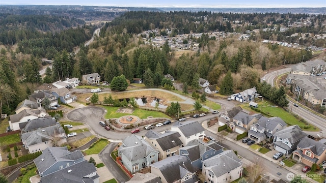 aerial view featuring a residential view