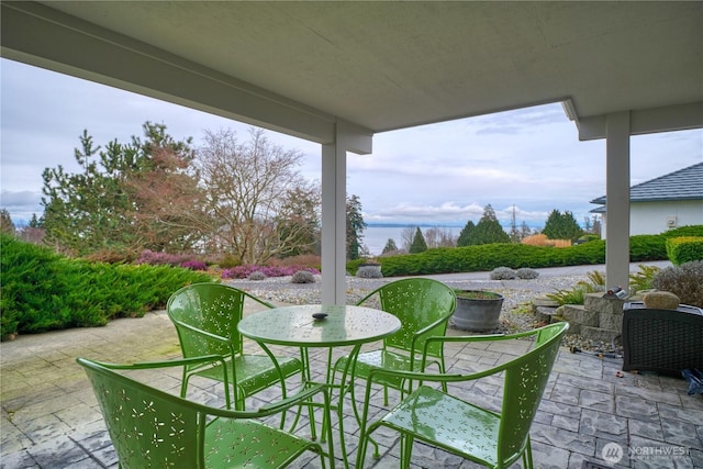 view of patio / terrace featuring outdoor dining space