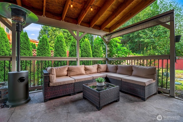 view of patio with outdoor lounge area