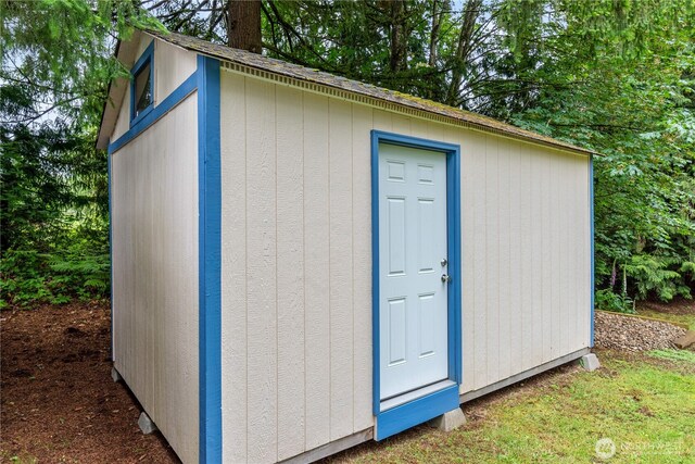 view of shed