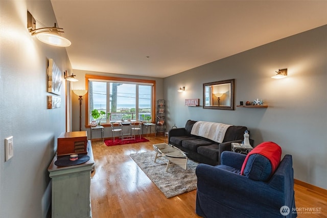 living room featuring wood finished floors