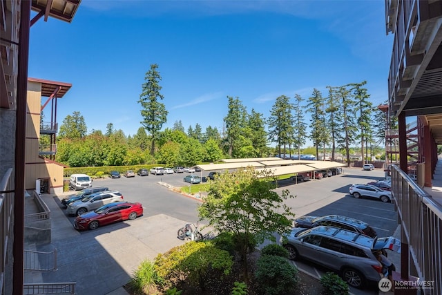 view of uncovered parking lot