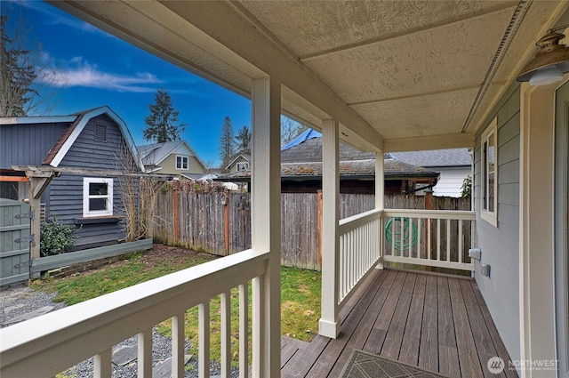 wooden deck with fence