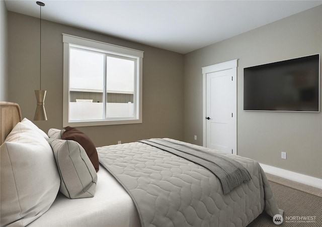 bedroom with carpet floors