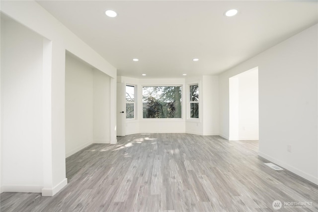 6201 53rd Street Ct W, University Place, WA 98467 - spare room with light wood-style flooring, recessed lighting, and baseboards