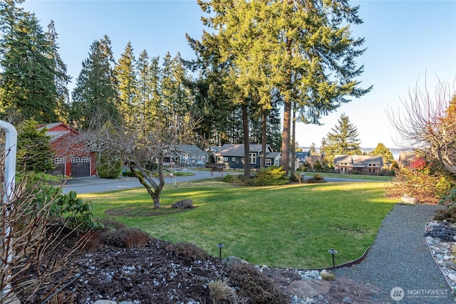 view of yard with a residential view