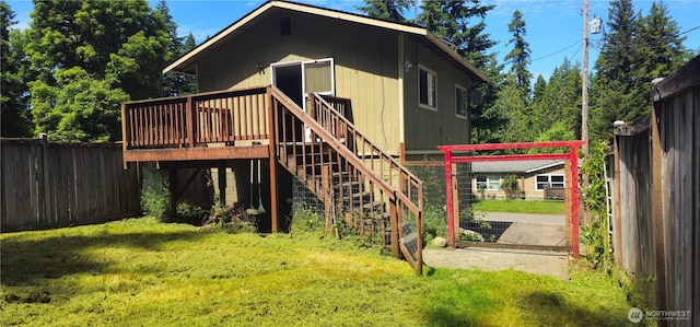 13837 Horsefall Ave SE, Rainier, WA 98576 - view of jungle gym featuring stairway and a deck