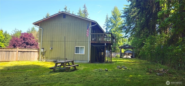 13837 Horsefall Ave SE, Rainier, WA 98576 - rear view of property with a wooden deck