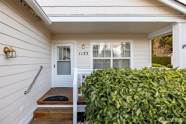 view of doorway to property