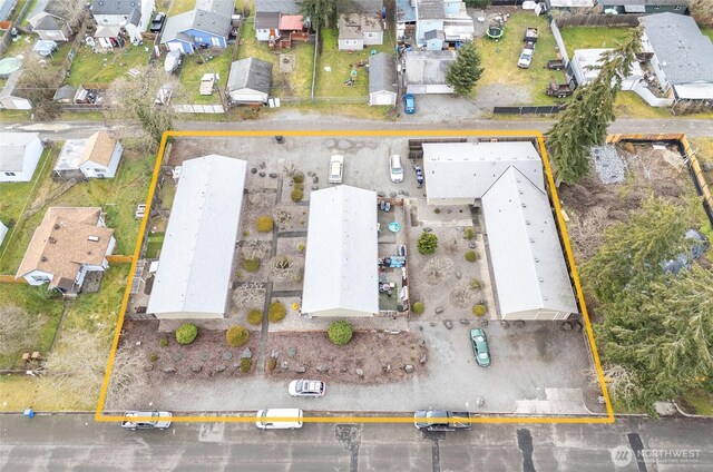 aerial view featuring a residential view