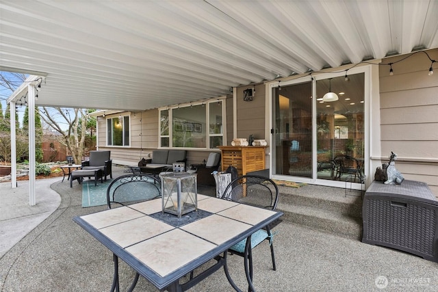 view of patio / terrace featuring outdoor dining area