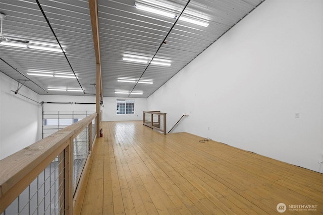 empty room featuring light wood-style flooring