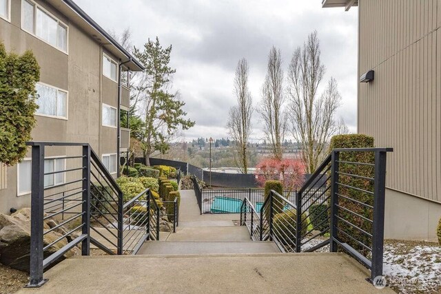 balcony with a patio area