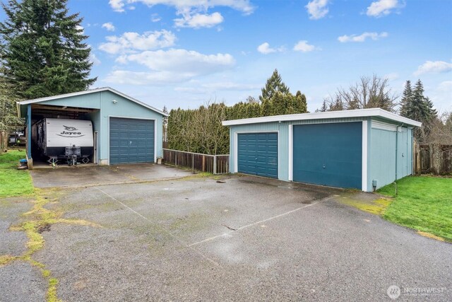 garage with a detached garage