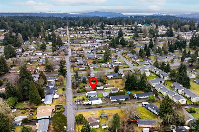 bird's eye view featuring a residential view