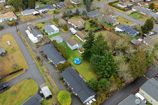 aerial view with a residential view