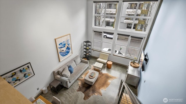 living area with plenty of natural light