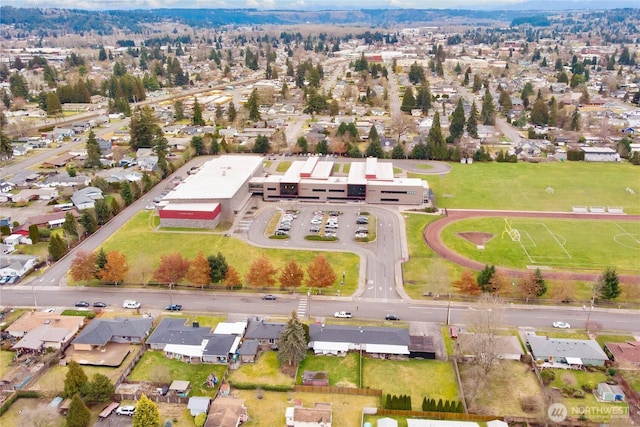 bird's eye view featuring a residential view