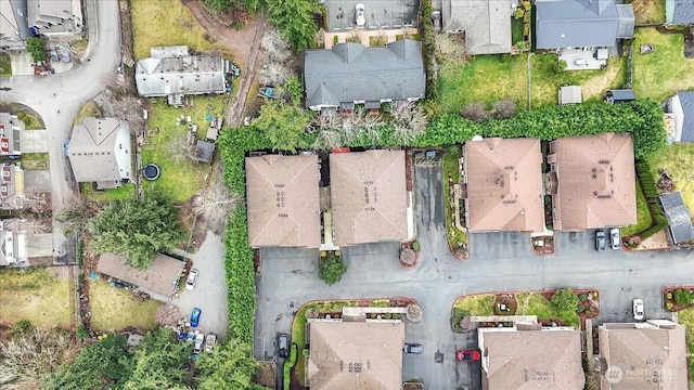 bird's eye view with a residential view