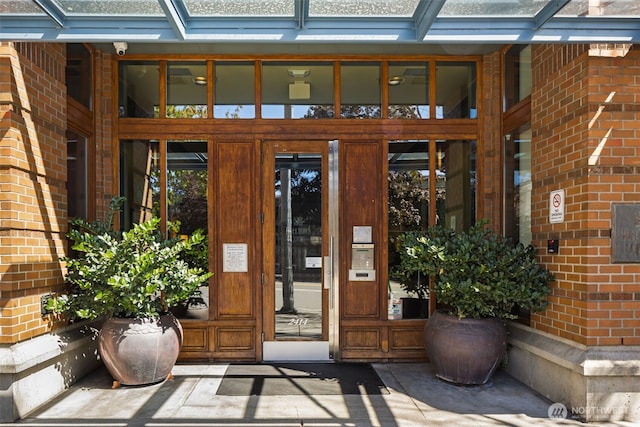 view of doorway to property