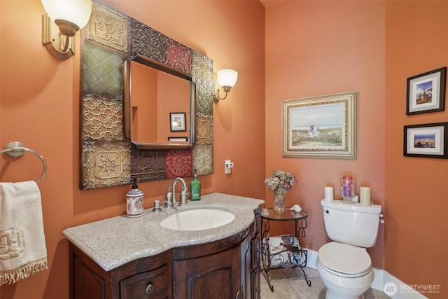 113 Northridge Dr, Ridgefield, WA 98642 - half bathroom featuring toilet, tile patterned floors, and vanity