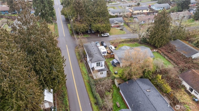 drone / aerial view with a residential view