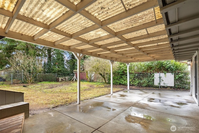 view of patio / terrace with a fenced backyard