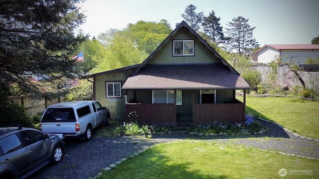 845 Schmid Rd, Grayland, WA 98547 - bungalow-style house featuring covered porch and a shingled roof