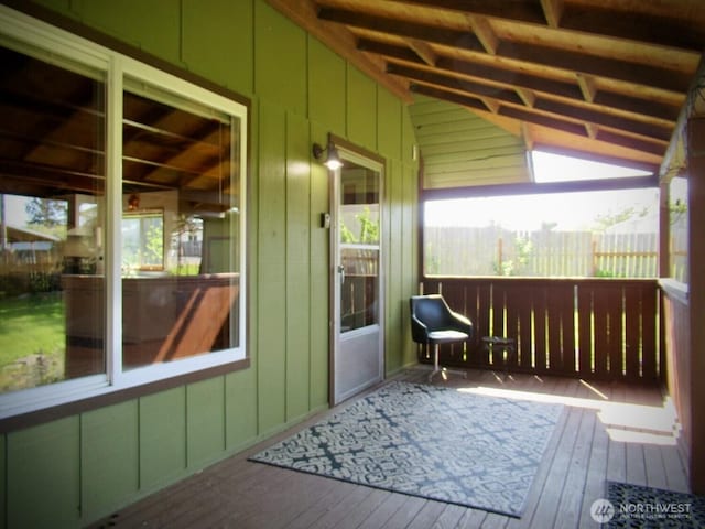 845 Schmid Rd, Grayland, WA 98547 - sunroom / solarium featuring lofted ceiling