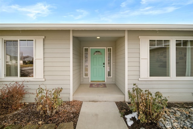 view of doorway to property