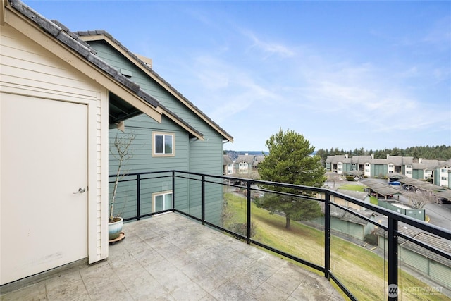 balcony with a residential view