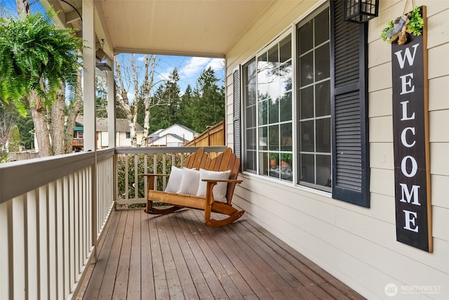 view of wooden deck