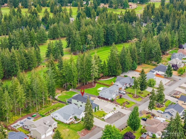 drone / aerial view with a residential view