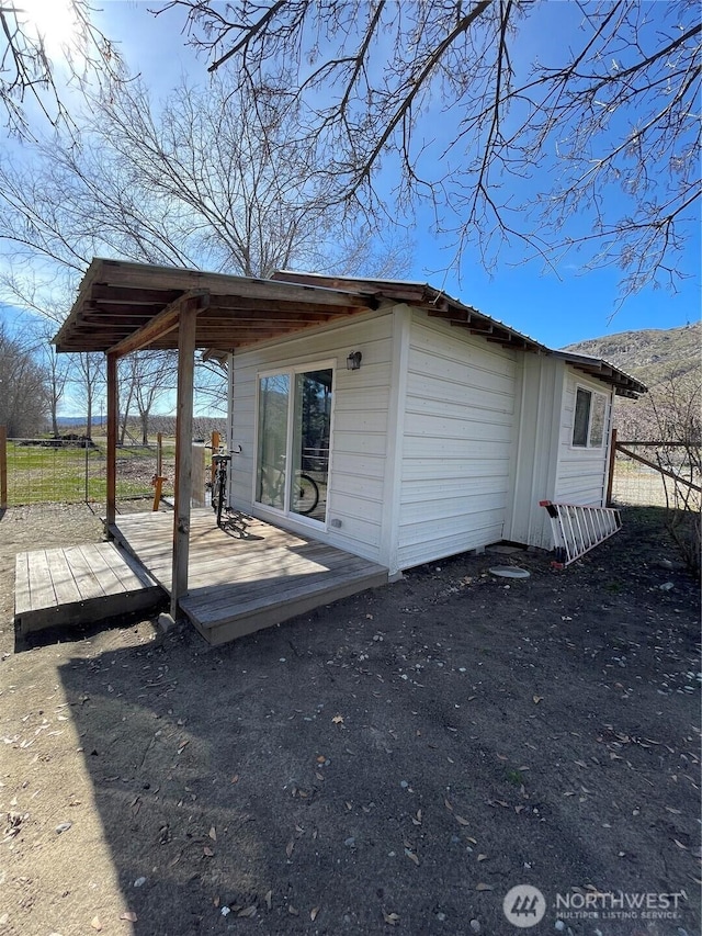 view of outbuilding