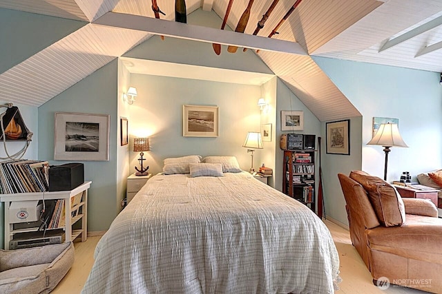 34800 J Pl, Ocean Park, WA 98640 - bedroom with lofted ceiling with beams