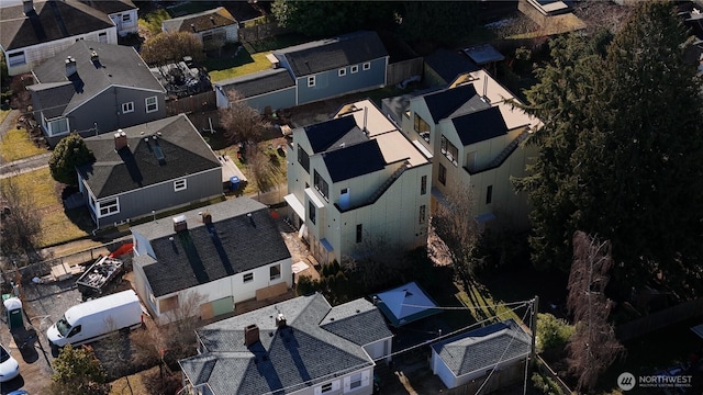 drone / aerial view featuring a residential view