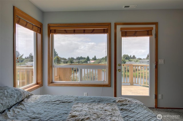 bedroom featuring access to exterior