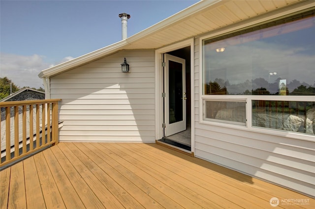 view of wooden deck