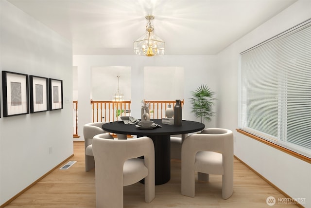 3802 Carpenter St, Mount Vernon, WA 98274 - dining space with a chandelier and light wood finished floors