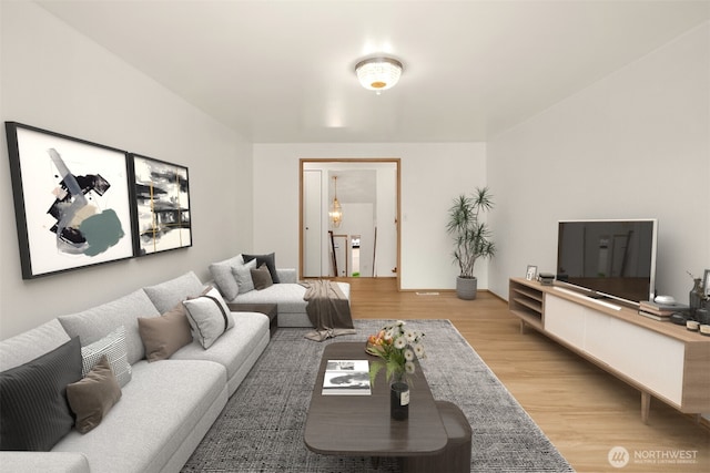 3802 Carpenter St, Mount Vernon, WA 98274 - living area with light wood-style floors and baseboards