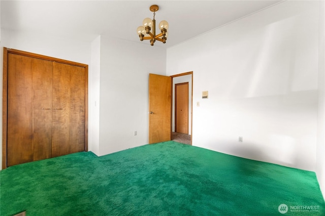 interior space with an inviting chandelier