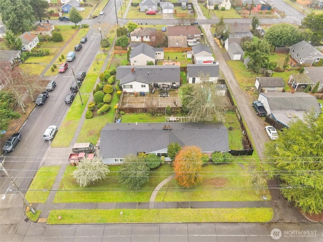 bird's eye view featuring a residential view