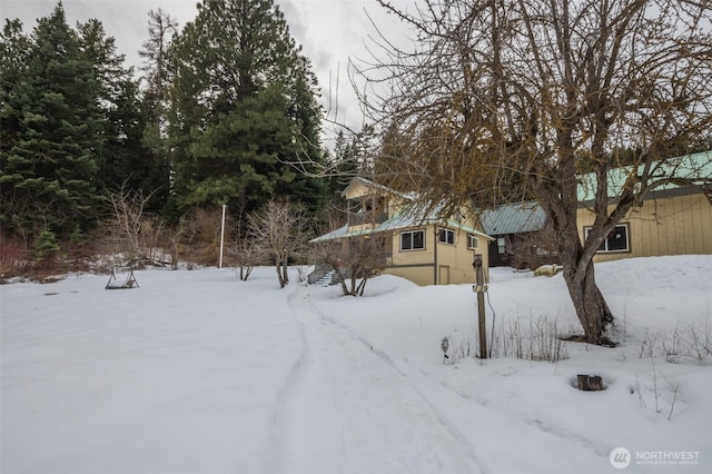 view of snowy yard